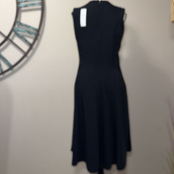 Ann Taylor Dress 8 NWT Black Sleeveless Fit & Flare Lined Cocktail Career - Picture 2 of 5